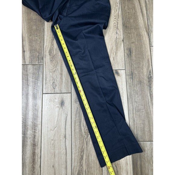 Tahari Pants Womens 12 Blue Boot Cut Mid Rise Flat Front Dress Career Slacks - Picture 13 of 16